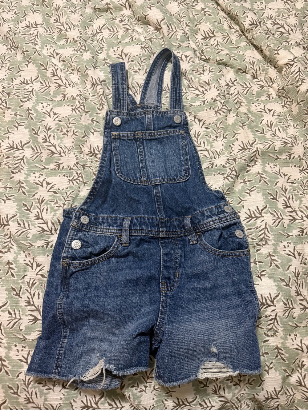 Old Navy Dark Blue Denim Short Overalls for Kids